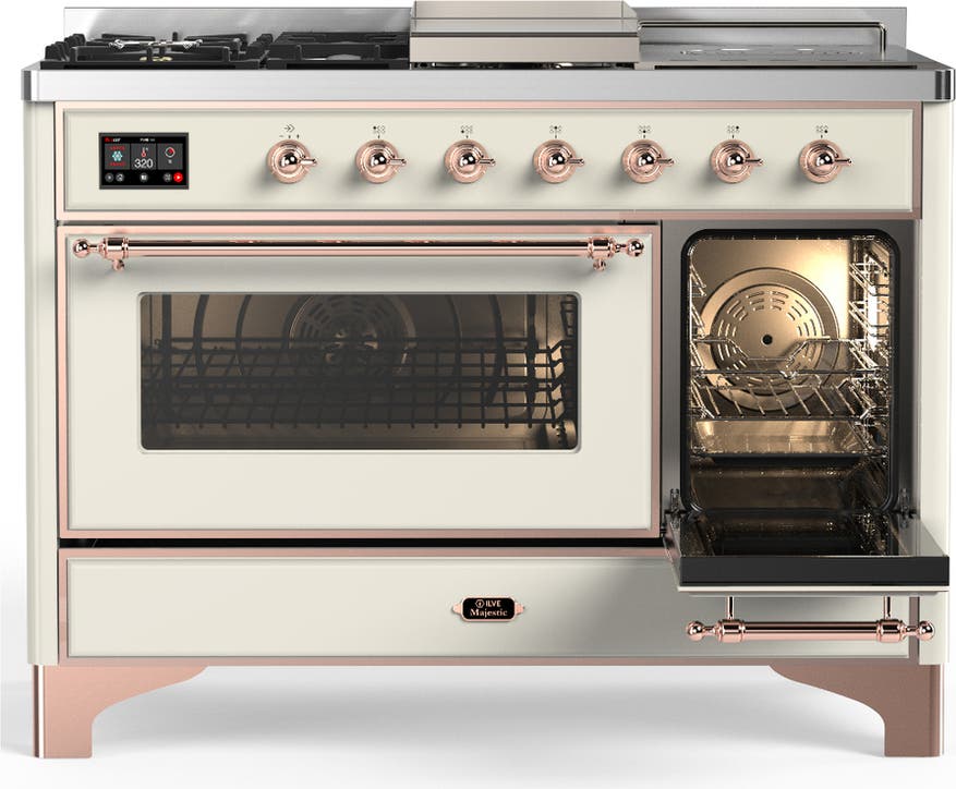 Ilve UM48FSNR3AWP Antique White With Copper Trim, Natural Gas