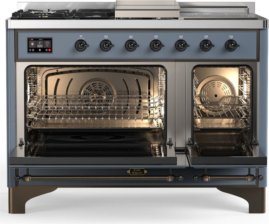 Ilve UM48FSNR3BGB Blue Grey With Burnished Trim, Natural Gas