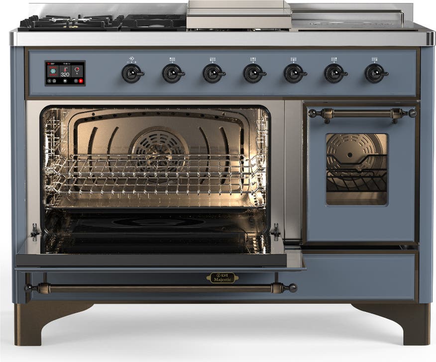 Ilve UM48FSNR3BGBLP Blue Grey With Burnished Trim, Liquid Propane
