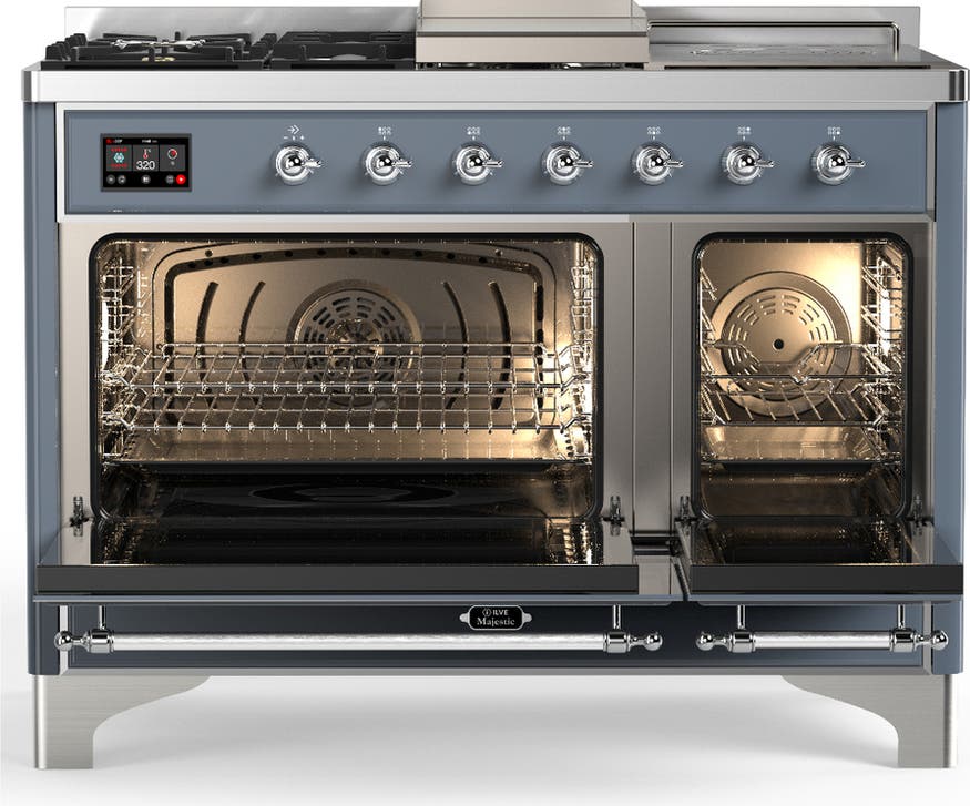 Ilve UM48FSNR3BGCLP Blue Grey With Chrome Trim, Liquid Propane