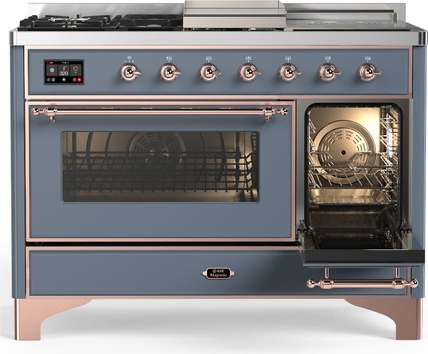 Ilve UM48FSNR3BGP Blue Grey With Copper Trim, Natural Gas