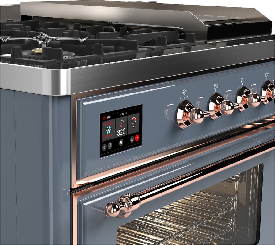 Ilve UM48FSNR3BGP Blue Grey With Copper Trim, Natural Gas