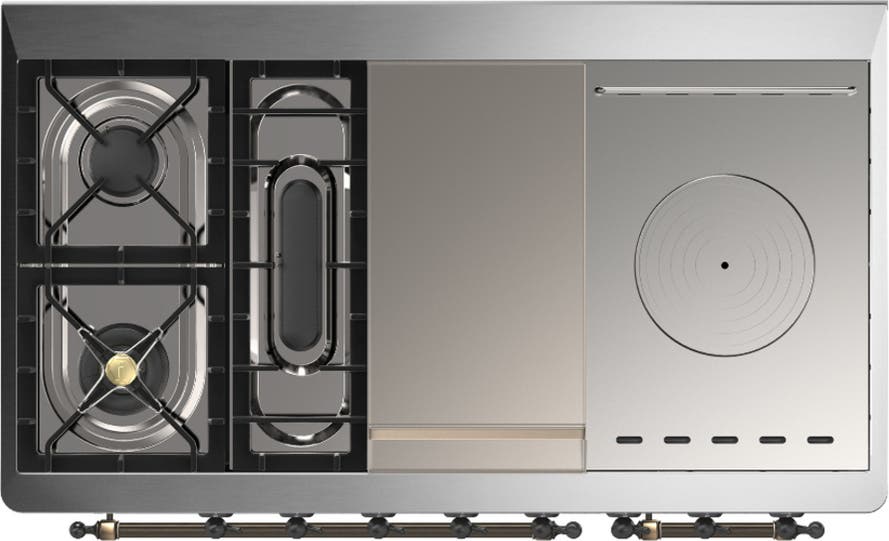 Ilve UM48FSNR3BUB Burgundy With Burnished Trim, Natural Gas