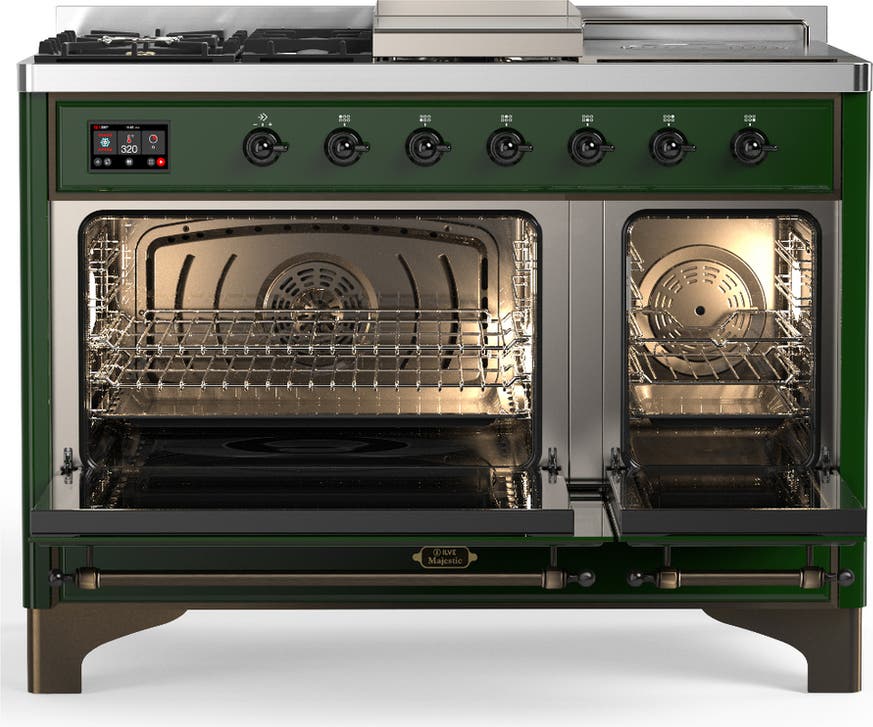 Ilve UM48FSNR3EGB Emerald Green With Burnished Trim, Natural Gas
