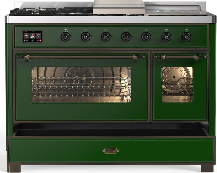 Ilve UM48FSNR3EGB Emerald Green With Burnished Trim, Natural Gas