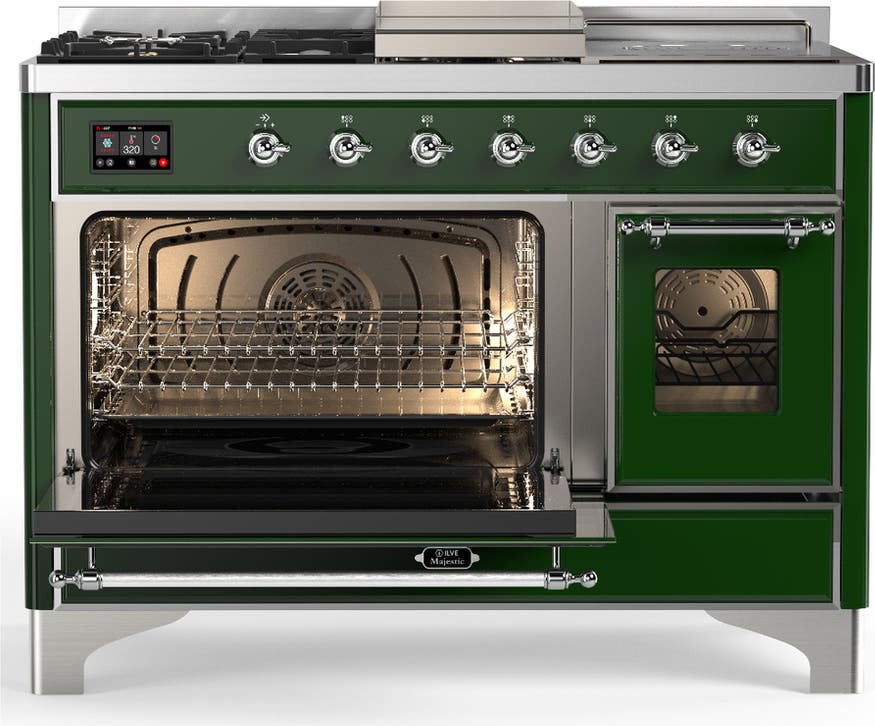 Ilve UM48FSNR3EGCLP Emerald Green With Chrome Trim, Liquid Propane