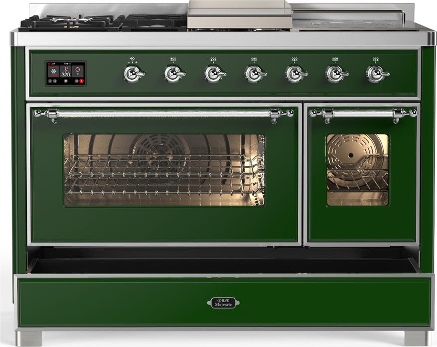 Ilve UM48FSNR3EGCLP Emerald Green With Chrome Trim, Liquid Propane