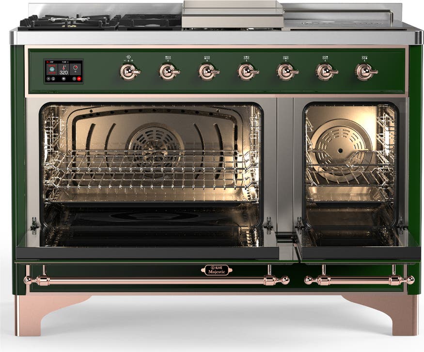 Ilve UM48FSNR3EGP Emerald Green With Copper Trim, Natural Gas