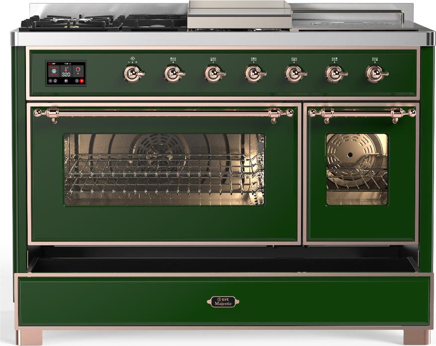 Ilve UM48FSNR3EGPLP Emerald Green With Copper Trim, Liquid Propane