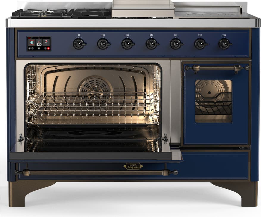 Ilve UM48FSNR3MBB Midnight Blue With Burnished Trim, Natural Gas