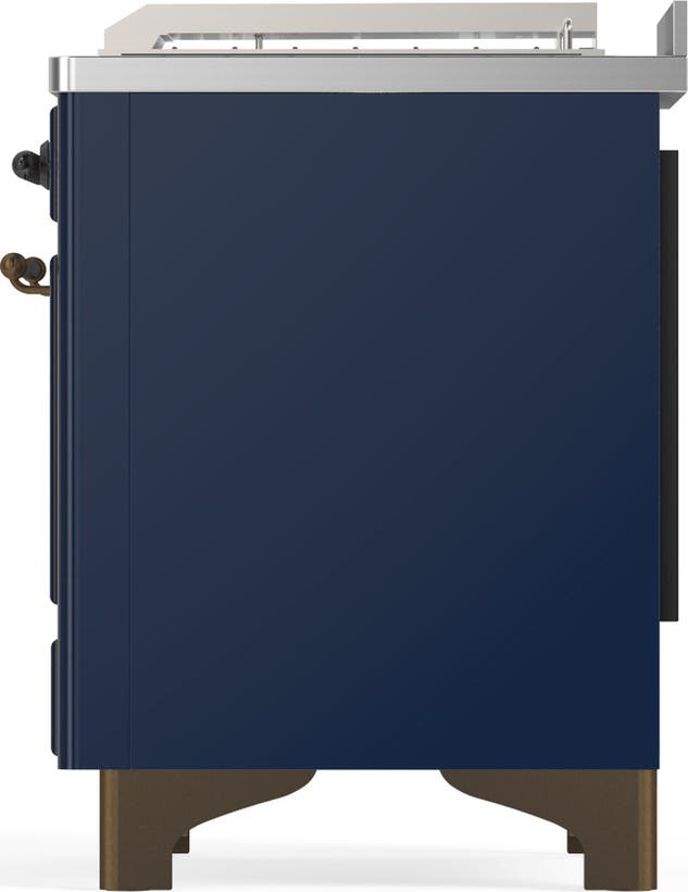 Ilve UM48FSNR3MBB Midnight Blue With Burnished Trim, Natural Gas