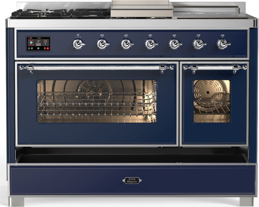 Ilve UM48FSNR3MBC Midnight Blue With Chrome Trim, Natural Gas
