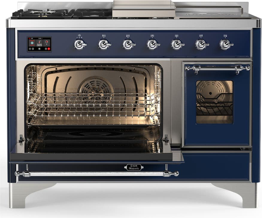 Ilve UM48FSNR3MBCLP Midnight Blue With Chrome Trim, Liquid Propane