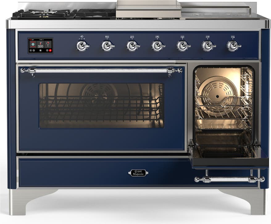 Ilve UM48FSNR3MBCLP Midnight Blue With Chrome Trim, Liquid Propane