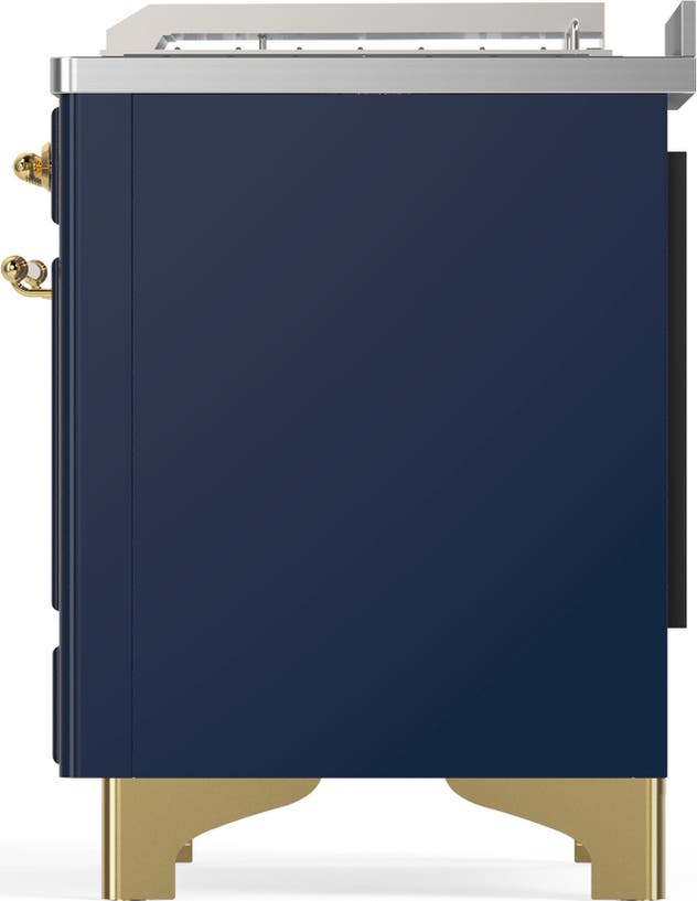 Ilve UM48FSNR3MBG Midnight Blue With Brass Trim, Natural Gas