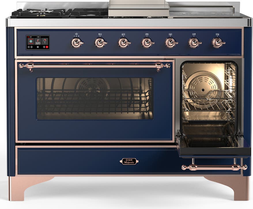 Ilve UM48FSNR3MBP Midnight Blue With Copper Trim, Natural Gas