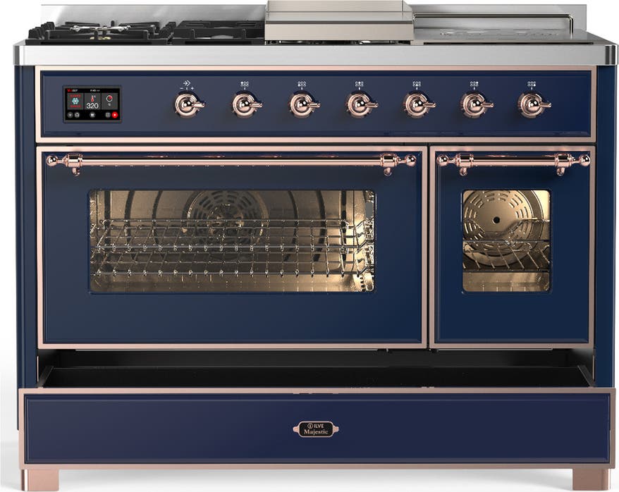Ilve UM48FSNR3MBP Midnight Blue With Copper Trim, Natural Gas