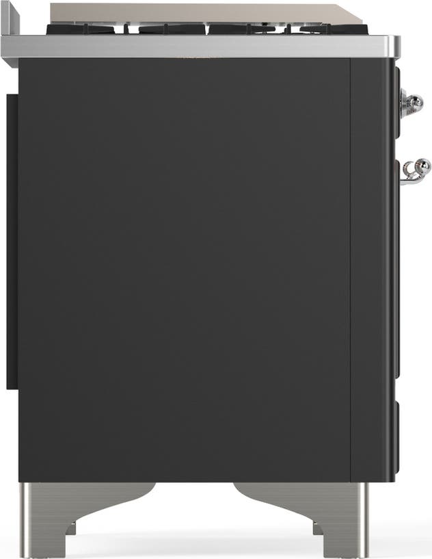 Ilve UM48FSNR3MGCLP Matte Graphite With Chrome Trim, Liquid Propane