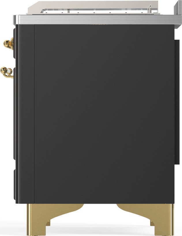 Ilve UM48FSNR3MGGLP Matte Graphite With Brass Trim, Liquid Propane