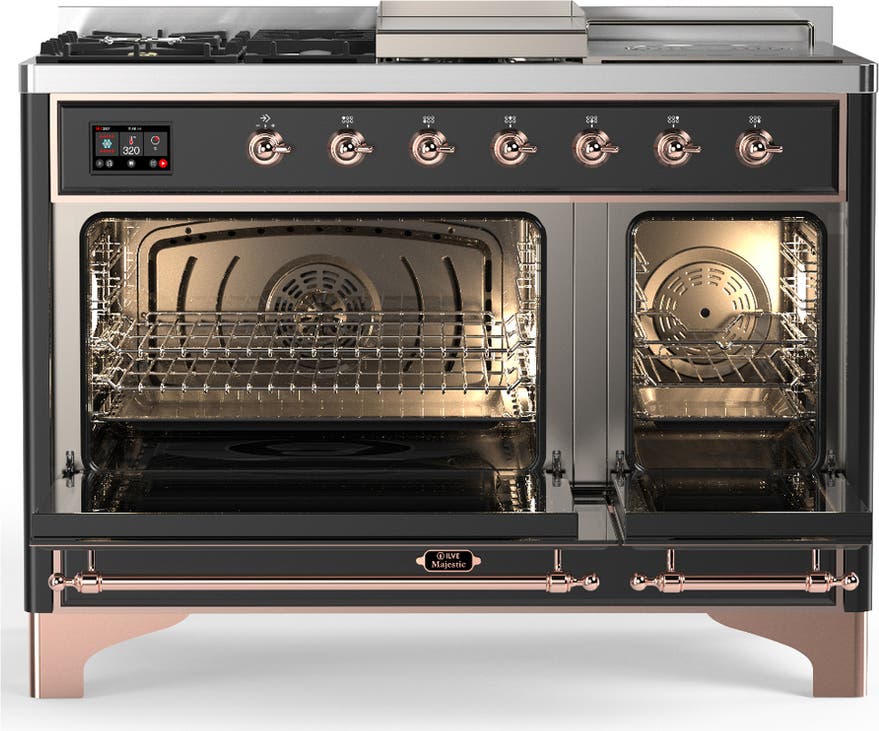 Ilve UM48FSNR3MGPLP Matte Graphite With Copper Trim, Liquid Propane