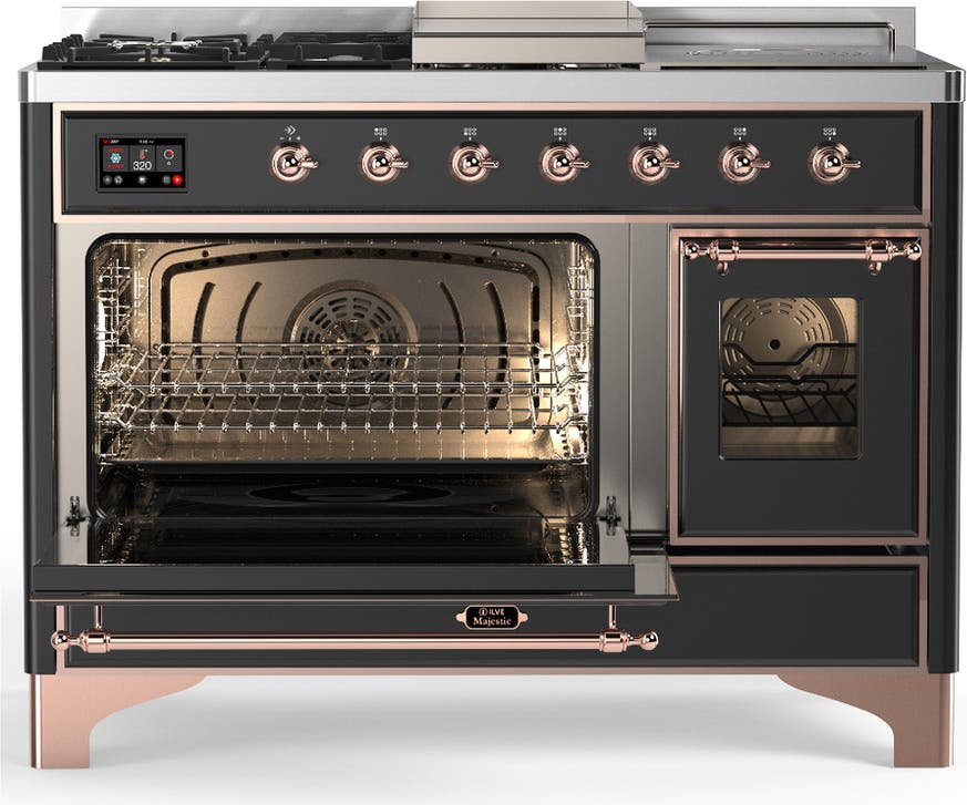 Ilve UM48FSNR3MGPLP Matte Graphite With Copper Trim, Liquid Propane