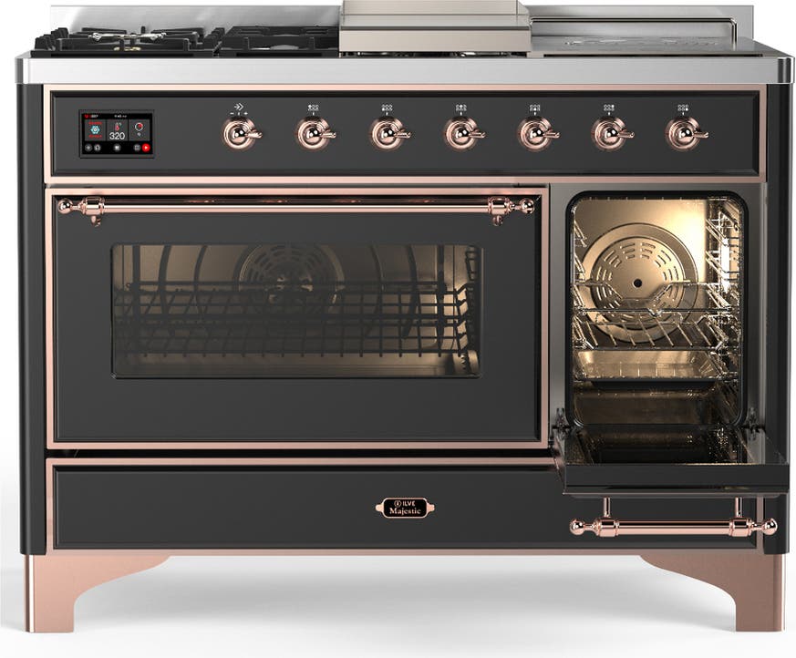 Ilve UM48FSNR3MGPLP Matte Graphite With Copper Trim, Liquid Propane