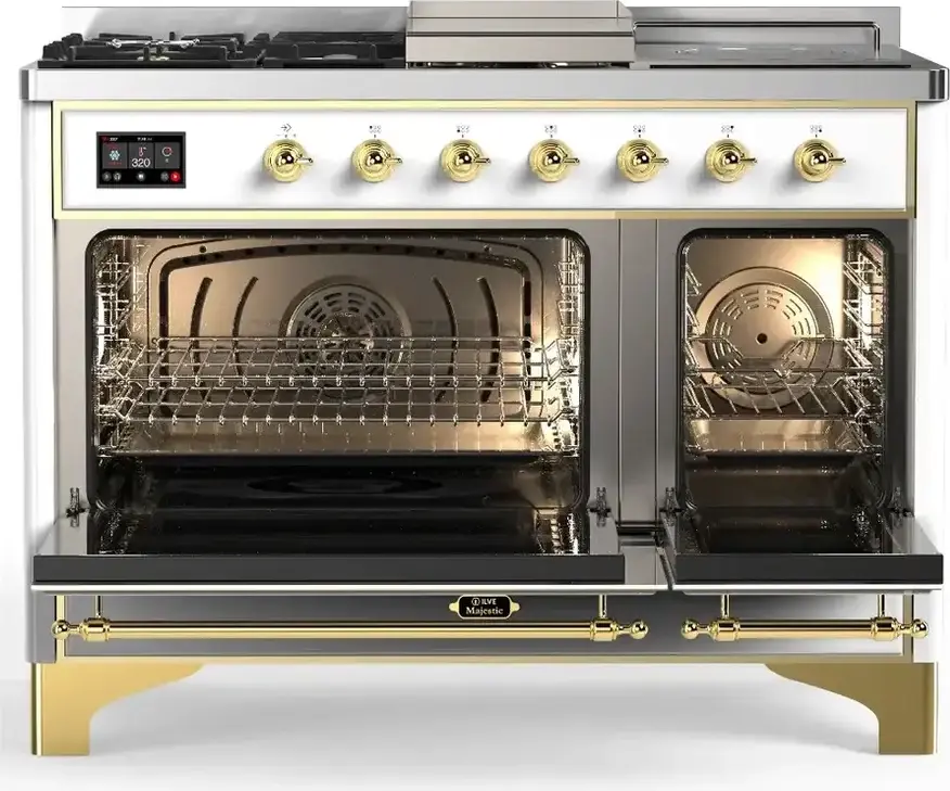 Ilve UM48FSNR3RAG Ral With Brass Trim, Natural Gas