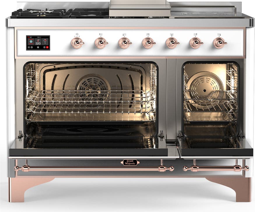 Ilve UM48FSNR3WHPLP White With Copper Trim, Liquid Propane