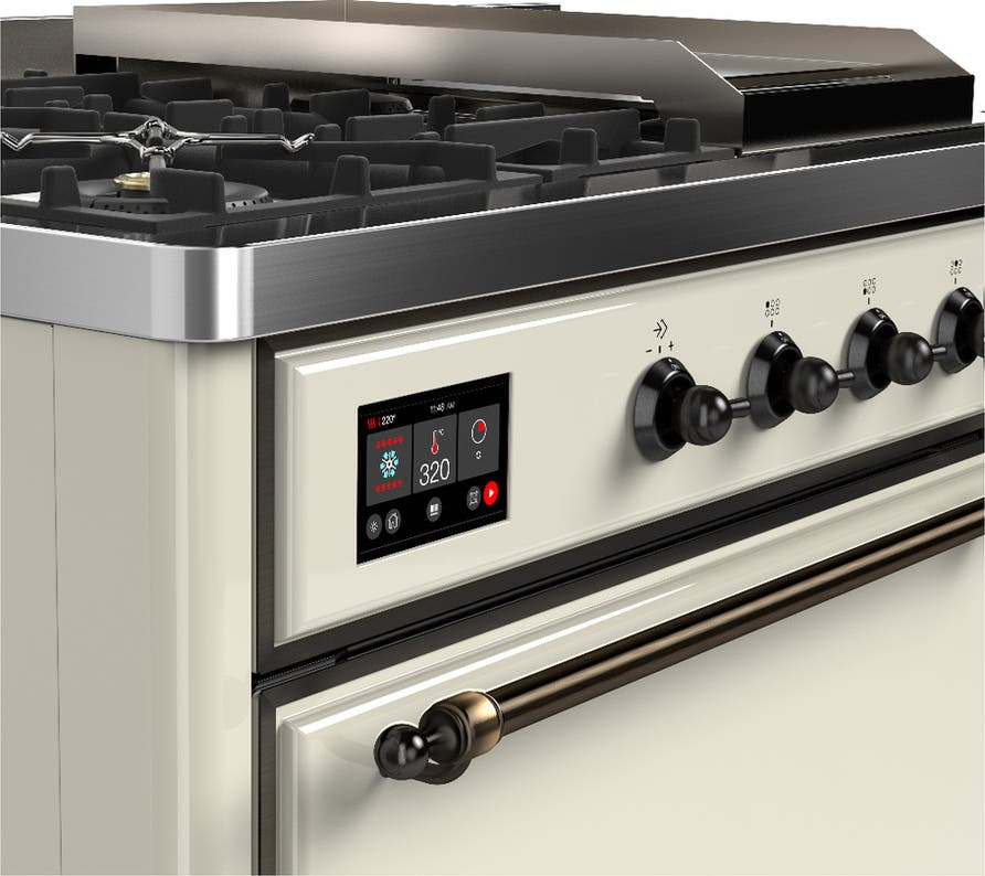 Ilve UM48FSQNR3AWB Antique White With Burnished Trim, Natural Gas