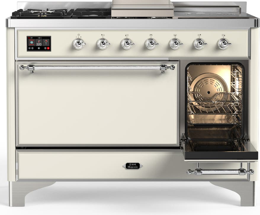 Ilve UM48FSQNR3AWC Antique White With Chrome Trim, Natural Gas