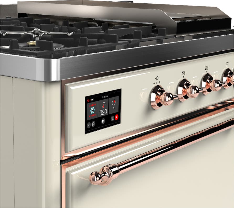 Ilve UM48FSQNR3AWPLP Antique White With Copper Trim, Liquid Propane