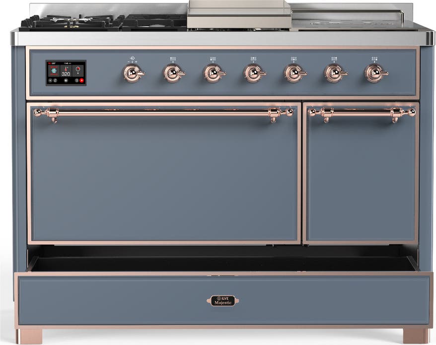 Ilve UM48FSQNR3BGP Blue Grey With Copper Trim, Natural Gas