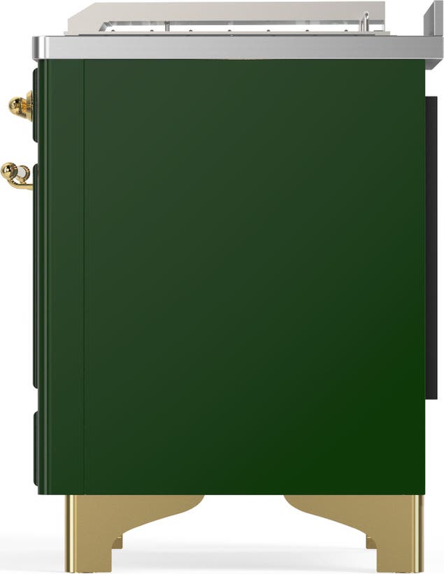 Ilve UM48FSQNR3EGG Emerald Green With Brass Trim, Natural Gas