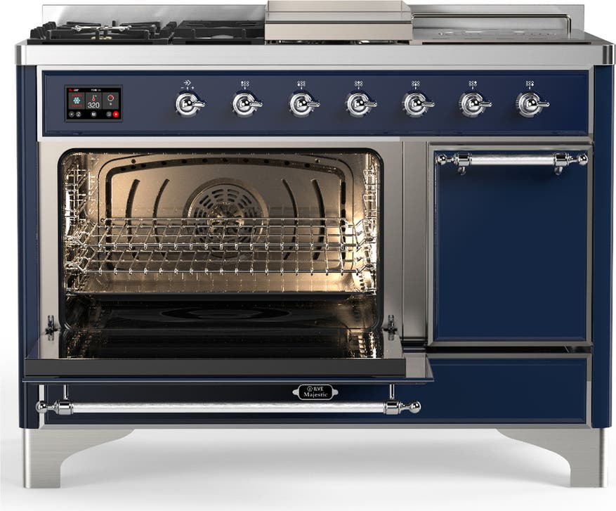 Ilve UM48FSQNR3MBCLP Midnight Blue With Chrome Trim, Liquid Propane