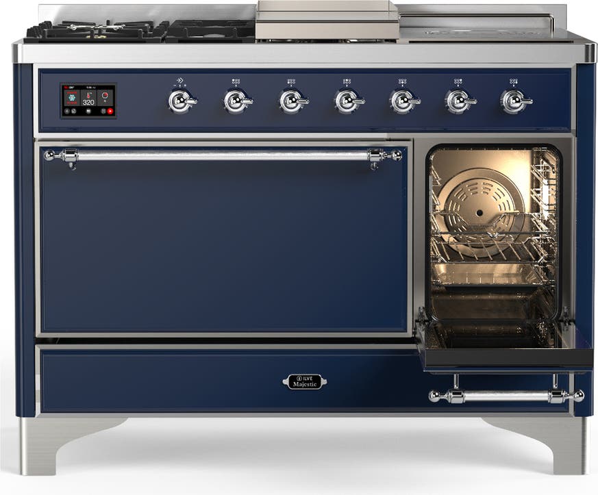 Ilve UM48FSQNR3MBCLP Midnight Blue With Chrome Trim, Liquid Propane