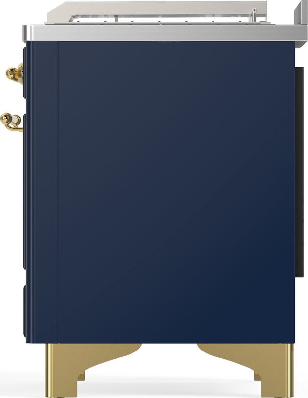 Ilve UM48FSQNR3MBG Midnight Blue With Brass Trim, Natural Gas