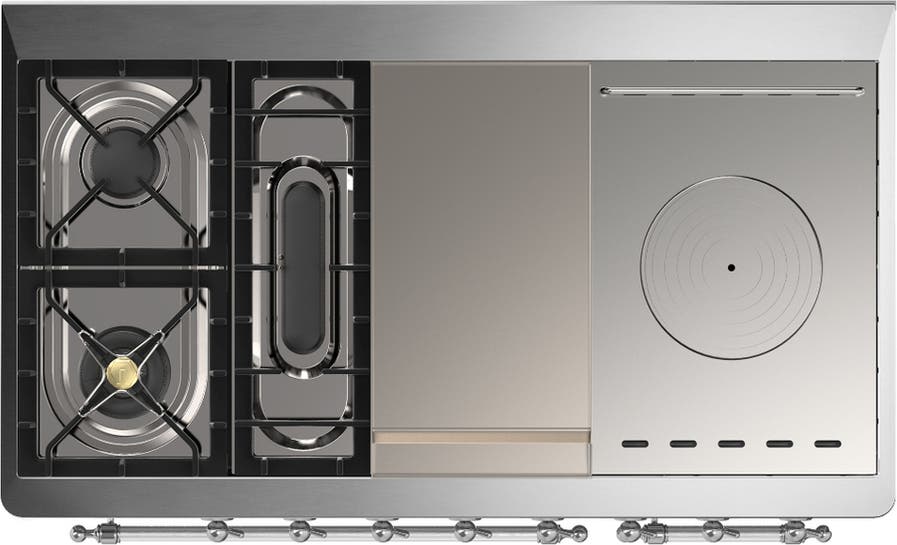 Ilve UM48FSQNR3MGCLP Matte Graphite With Chrome Trim, Liquid Propane