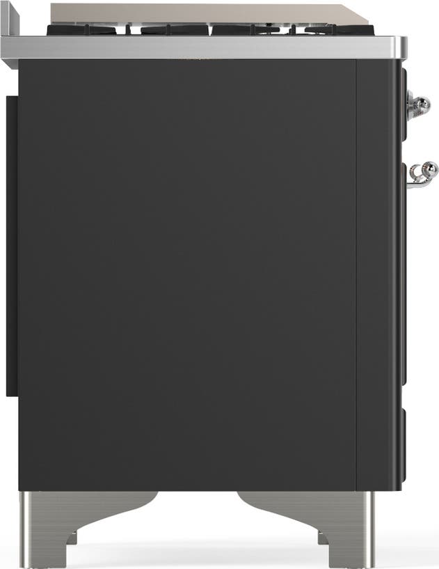 Ilve UM48FSQNR3MGCLP Matte Graphite With Chrome Trim, Liquid Propane