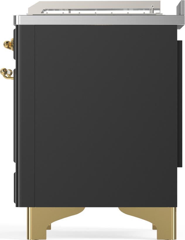 Ilve UM48FSQNR3MGGLP Matte Graphite With Brass Trim, Liquid Propane