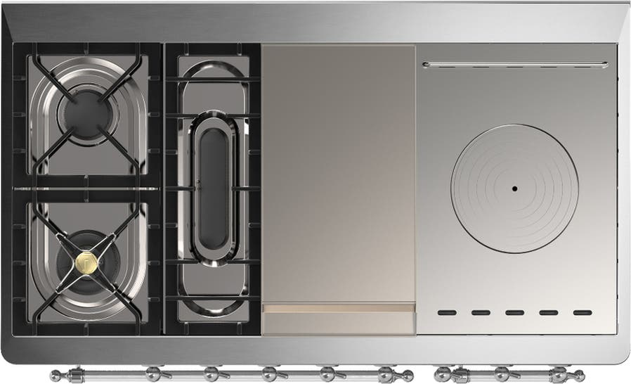 Ilve UM48FSQNR3SSC Stainless Steel With Chrome Trim, Natural Gas
