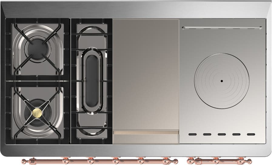 Ilve UM48FSQNR3SSP Stainless Steel With Copper Trim, Natural Gas