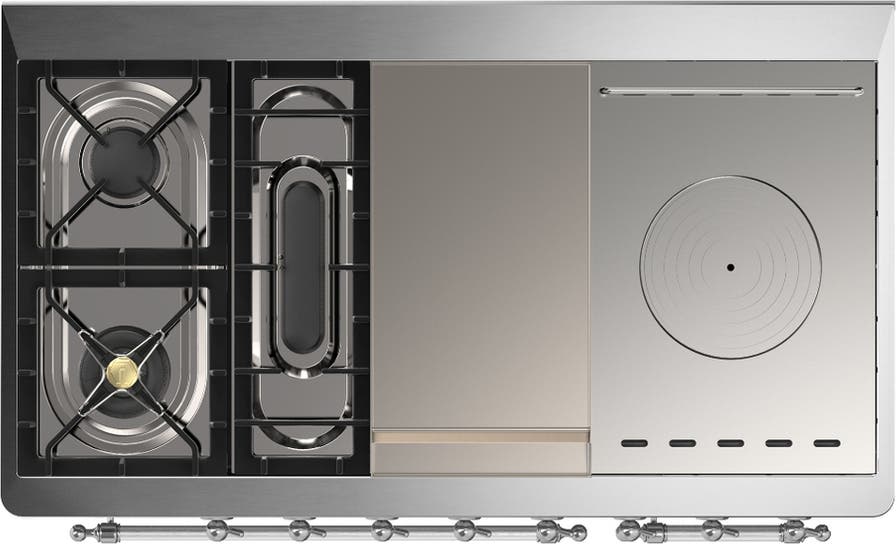 Ilve UM48FSQNR3WHCLP White With Chrome Trim, Liquid Propane