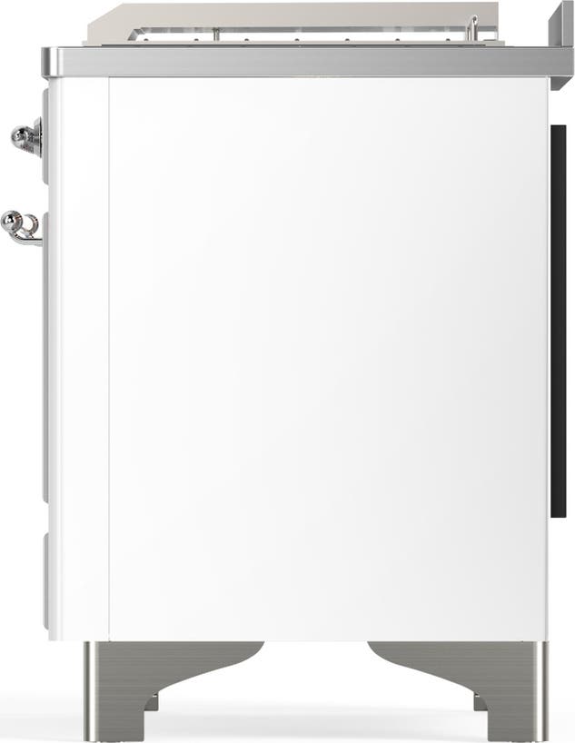 Ilve UM48FSQNR3WHCLP White With Chrome Trim, Liquid Propane