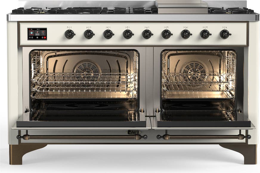 Ilve UM60FNR3AWB Antique White With Burnished Trim, Natural Gas