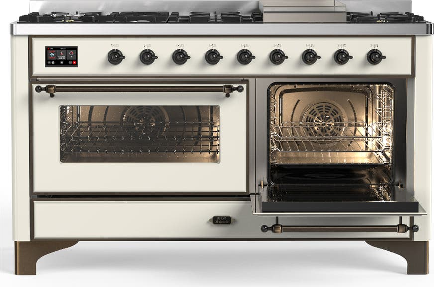 Ilve UM60FNR3AWB Antique White With Burnished Trim, Natural Gas
