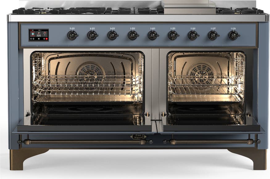 Ilve UM60FNR3BGBLP Blue Grey With Burnished Trim, Liquid Propane