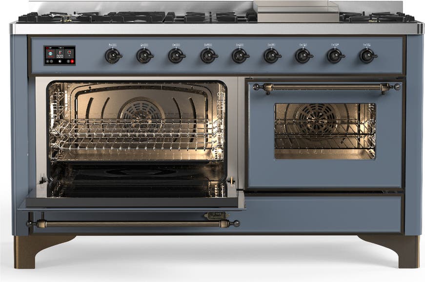 Ilve UM60FNR3BGBLP Blue Grey With Burnished Trim, Liquid Propane