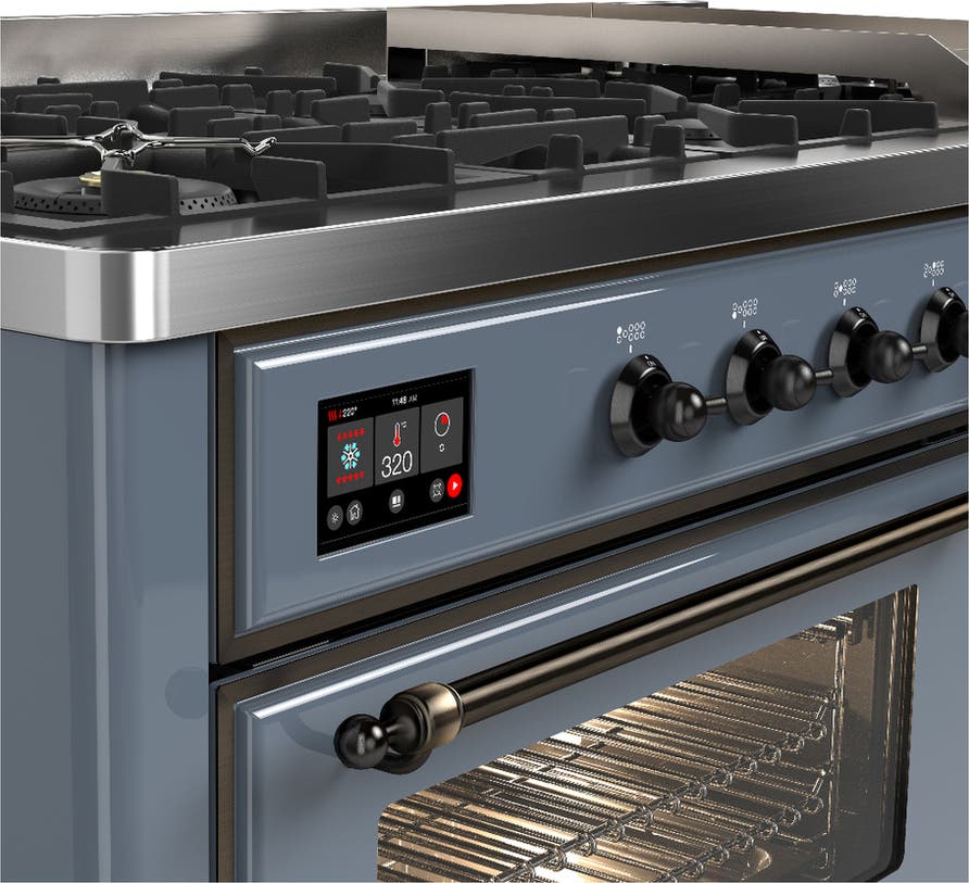 Ilve UM60FNR3BGBLP Blue Grey With Burnished Trim, Liquid Propane