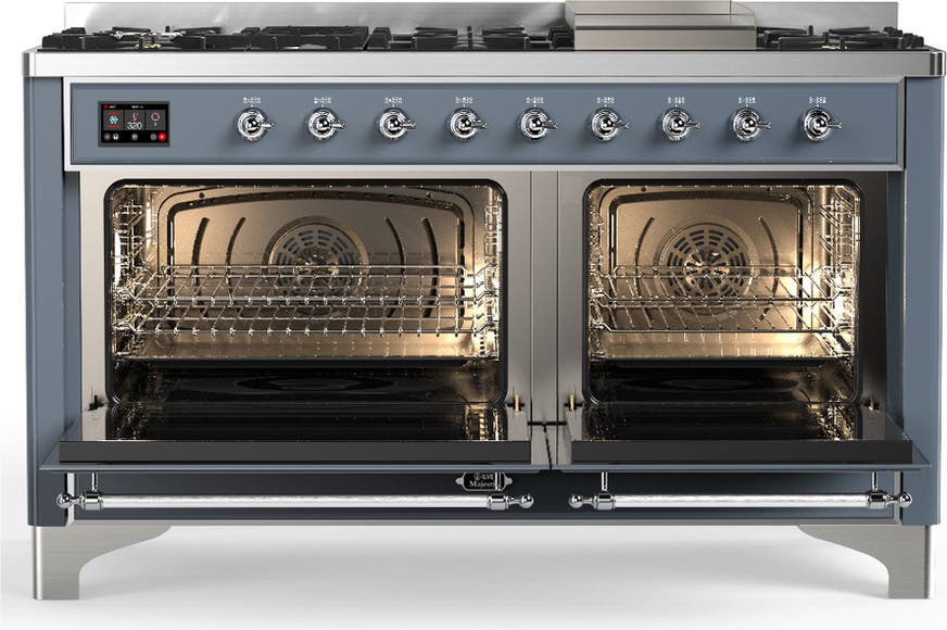 Ilve UM60FNR3BGC Blue Grey With Chrome Trim, Natural Gas