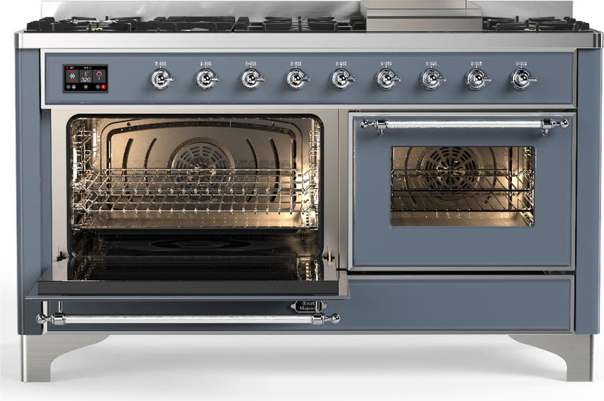 Ilve UM60FNR3BGC Blue Grey With Chrome Trim, Natural Gas